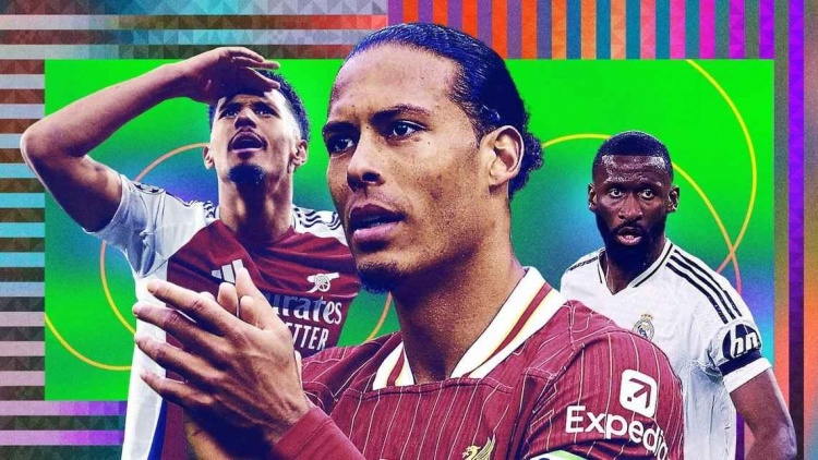 ESPN年度10大中后衛(wèi)：范迪克當(dāng)選最佳，阿森納2將前4，呂迪格第3