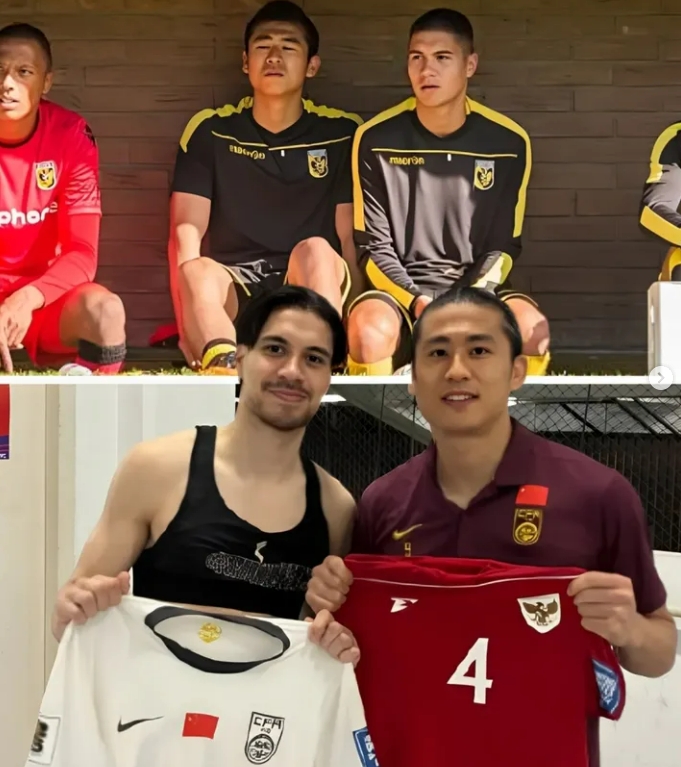 久別重逢！張玉寧賽后與印尼歸化迪克斯交換球衣，兩人曾同隊(duì)效力