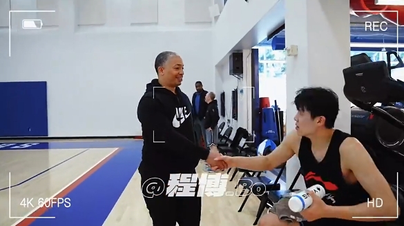 30號簽選不到~楊瀚森此前試訓(xùn)快船時 和盧指導(dǎo)握手約定“周一見”