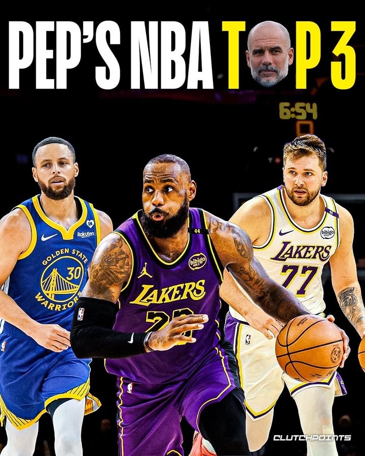 后喬丹時代最喜歡的NBA球星是？瓜迪奧拉：庫里、東契奇、詹姆斯